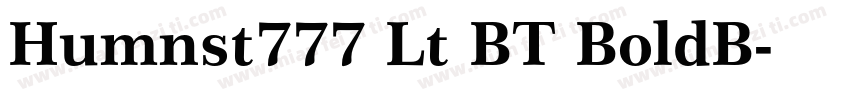 Humnst777 Lt BT BoldB字体转换